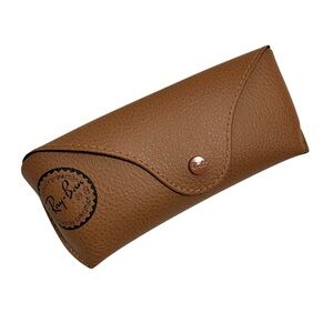 Ray-Ban Tan Soft Shell Sunglass Eyeglass Case Velvet Lined Bridge Support